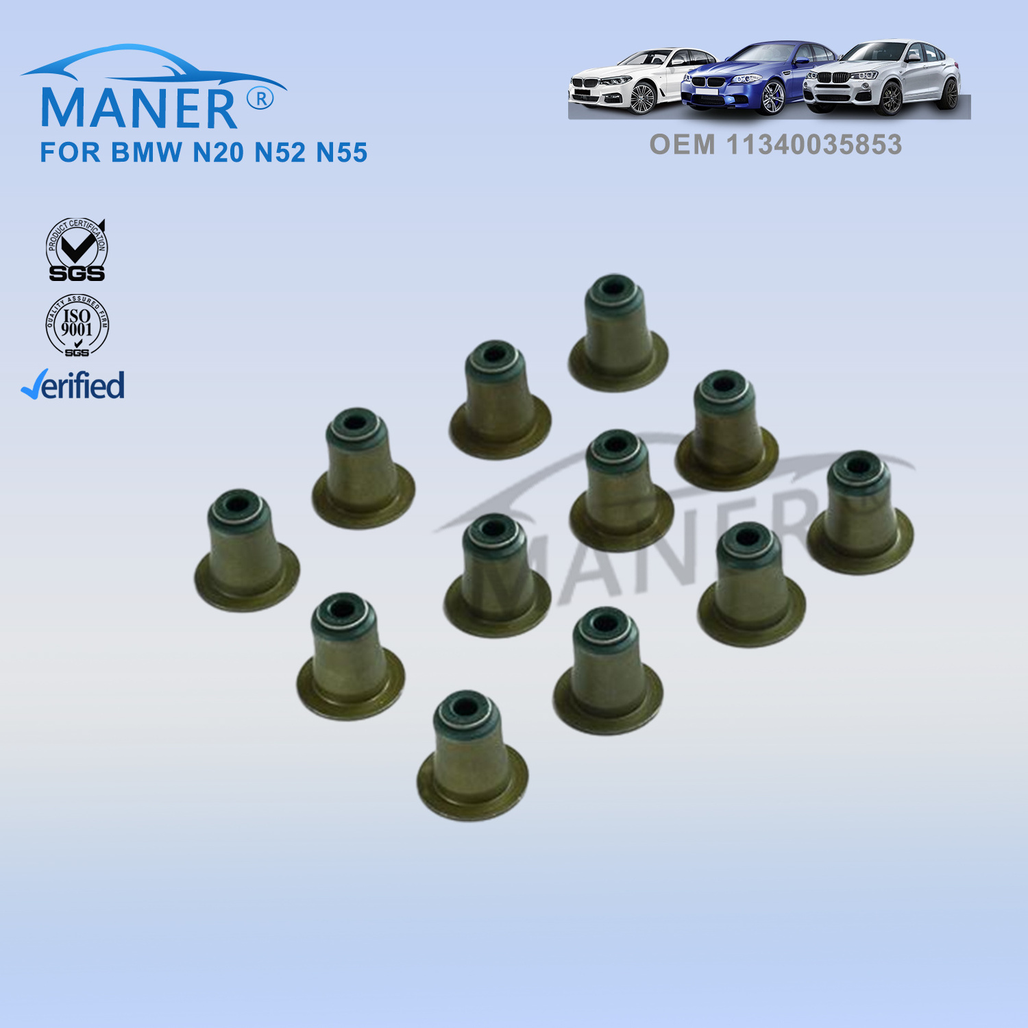 MANER Popular Auto Engine Parts Valve Stem Seal 11340035853 11340034069 for BMW N52 N54 N55 E60 E70 F25