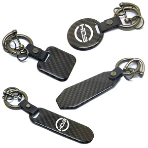 Hot Sale Stainless Steel Holder Designer QR Code Key Tags Car Logo Brand Pendant Keyring Metal Custom Carbon Fiber Keychain