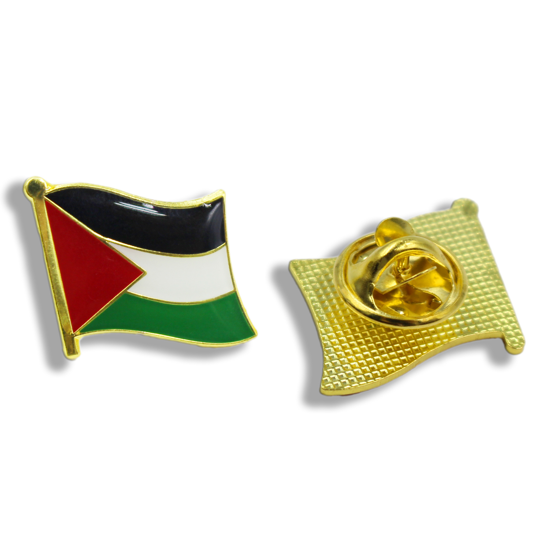 Design Hat Pins Gold Metal Soft Enamel Custom Button Pins Magnet Car Lapel Pins for Clothes Palestine Stickers