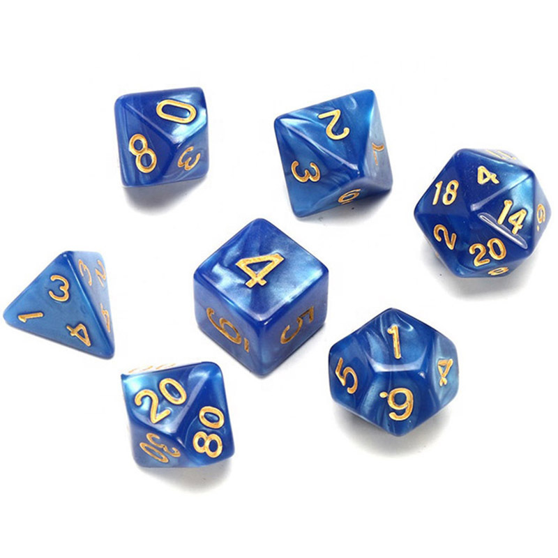 Electroplating Sculpture Manufacturer Direct Custom 20 Sided Set Zinc Alloy Gift Metal Dice Mini Dice