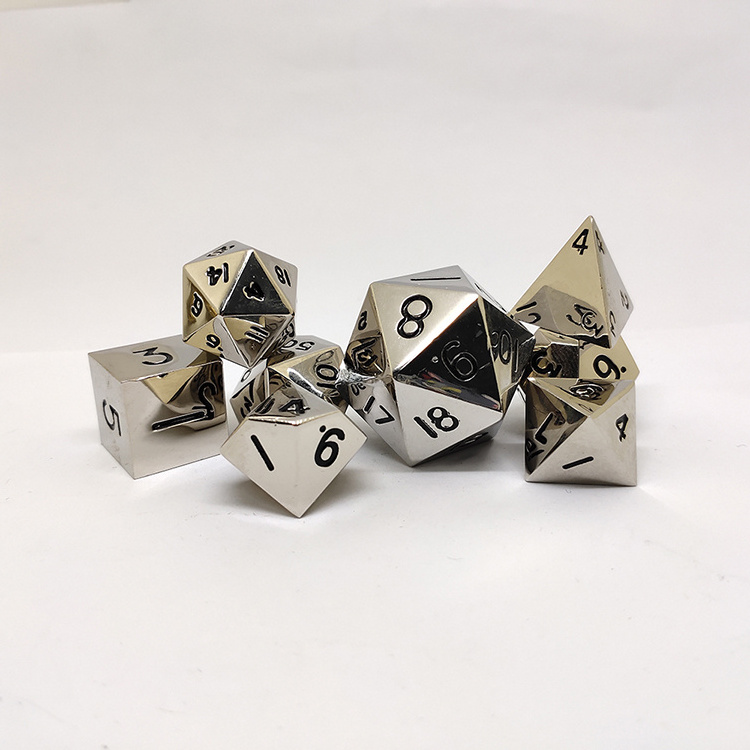 Wholesale Personalized Custom Blank Engraved Logo Dnd Polyhedral Metal Decision Dice