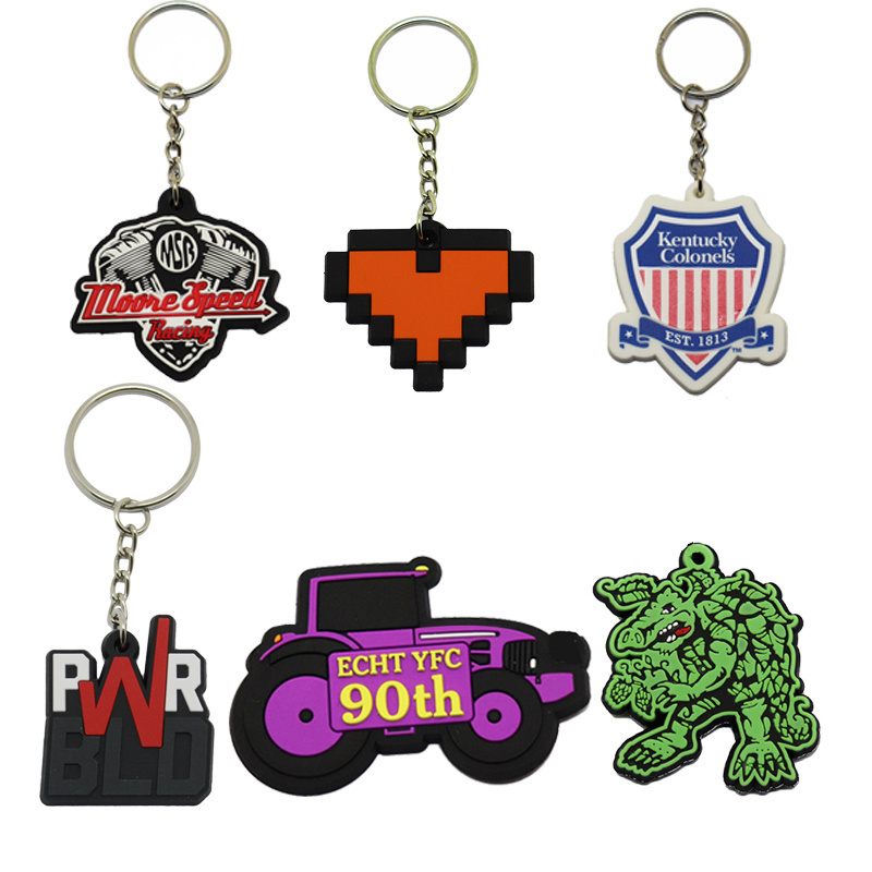 Souvenirs Accessories Soccer Volleyball Holder Tag Anime Silicone Key Chain 2D PVC Charms Logo Rubber Custom Soft PVC Keychain