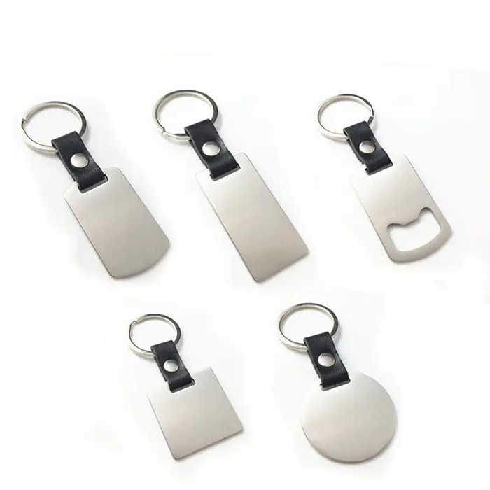 Keyring Holder Key Rings Stainless Steel House Leather Blank Metal Custom Logo Luxury Keychains In Bulk