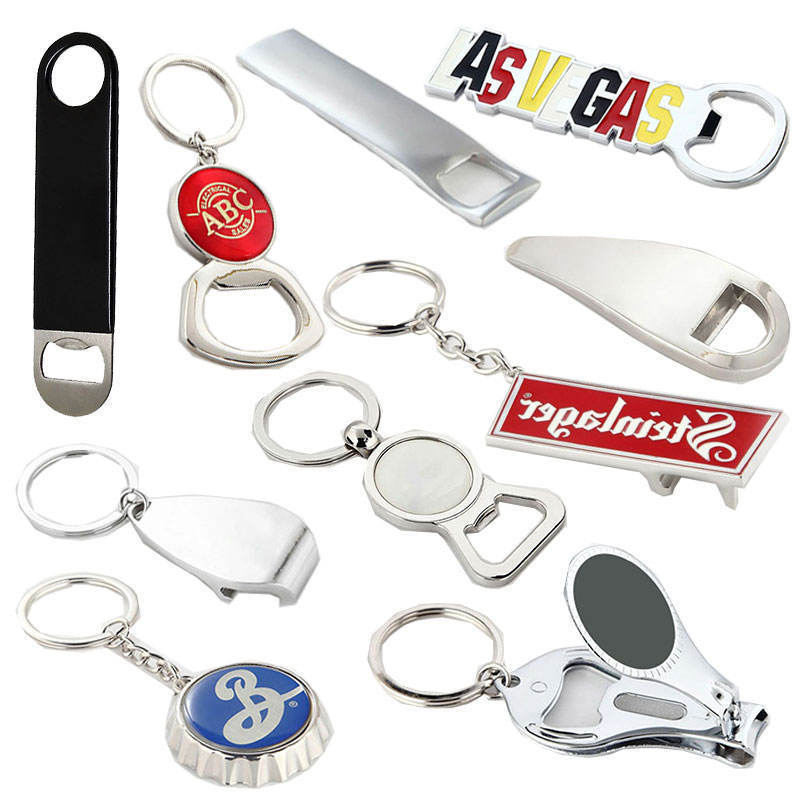 Manufacture Stainless Steel Metal Logo Key Chain Openers Card Shape Keychain Beer Custom Guitar Music Bottle Opener