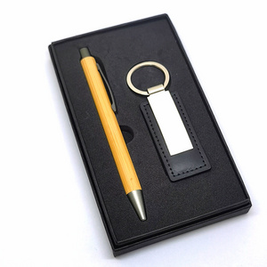 Luxury Office Custom Logo Corporate Giveaways Souvenir Gift Items Keychain Promotional Business Men Gift Set For Small Business