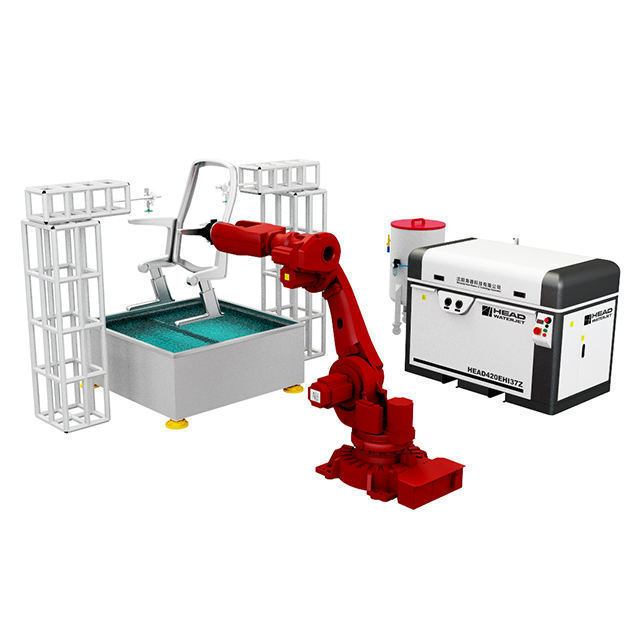 Robotic Water jet Cutting System waterjet robotic robot water cutter machine car vehicle mobile roof automatic cut