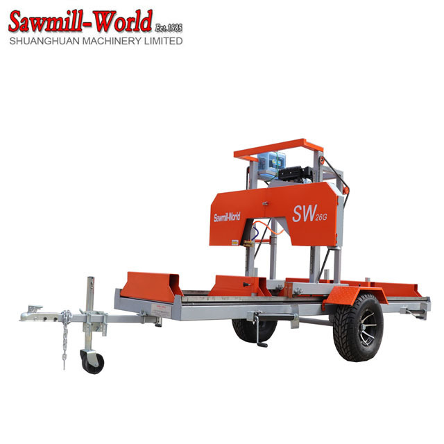 SW26 Gasoline Portable Mini Band Sawmill Wood Saw Machine