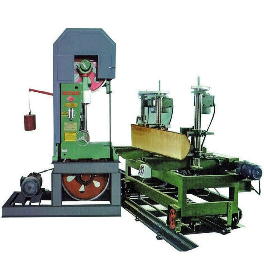 vertical band sawmill with CNC carriage automatic wood cutting machine