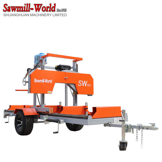 SW26 Gasoline Portable Mini Band Sawmill Wood Saw Machine