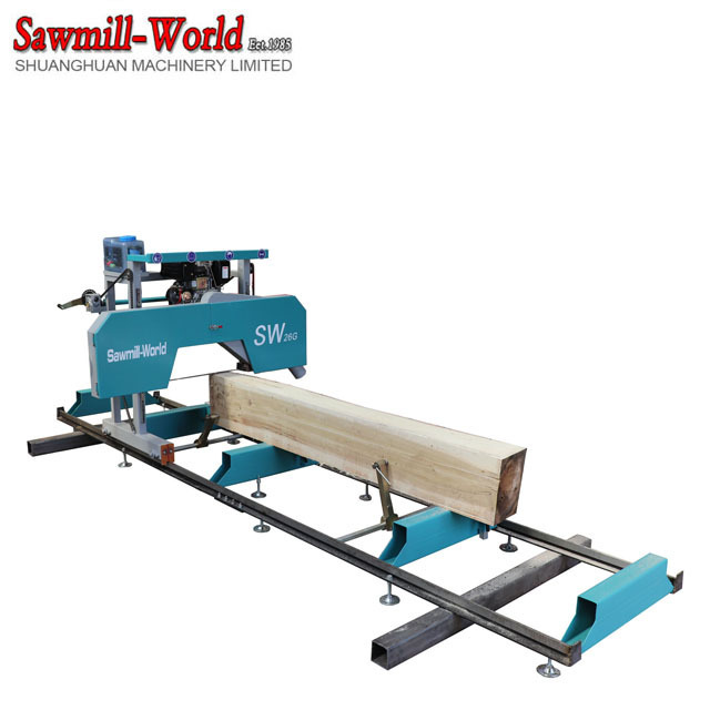 SW26 Gasoline Portable Mini Band Sawmill Wood Saw Machine