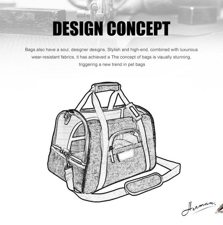 Portable Breathable Canvas Pet Carrier Fashionable Outdoor Travel Dog Cat Messenger Bag with Breathable Car Bag Walking Outings