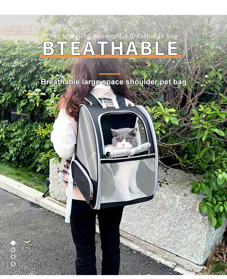 Fully Ventilated Mesh Pet Carrier Backpack Polyester Nylon Solid Pattern Airline Approved Dogs Cats Puppies Portable