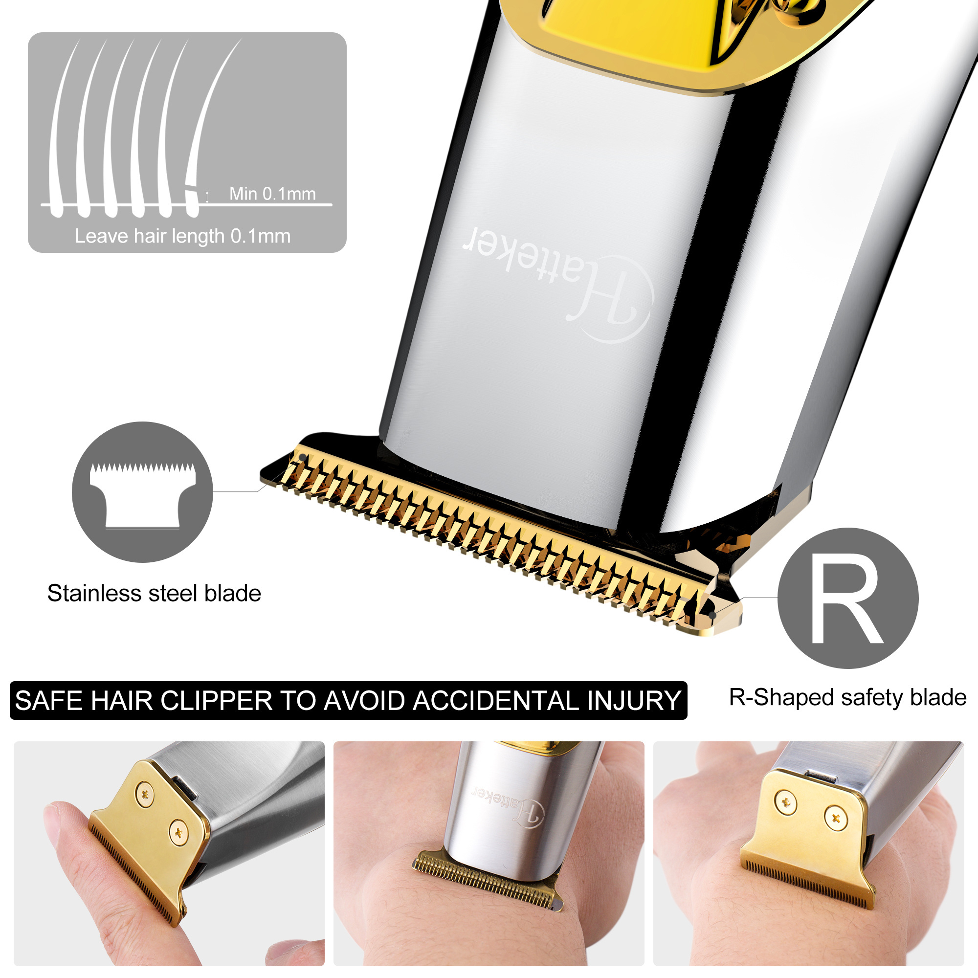 All Metal Professional Brushless Motor Hair clipper& Hair Trimmer with Graphite Blades