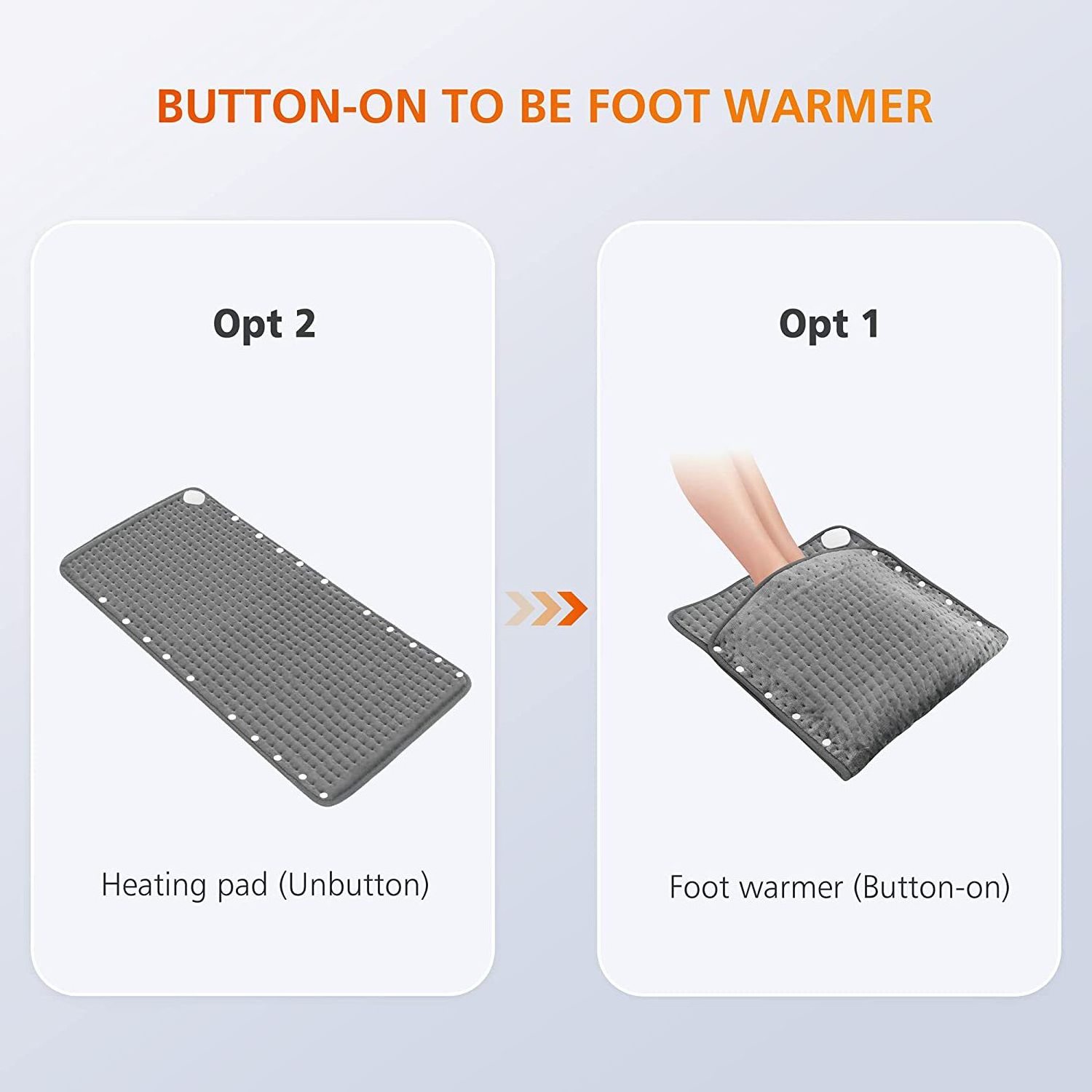 Bagotte BAF115 under Grey Portable UK Wire Pet Self Thermostat Battery Pad Throw Electric Heating Blanket for Winter