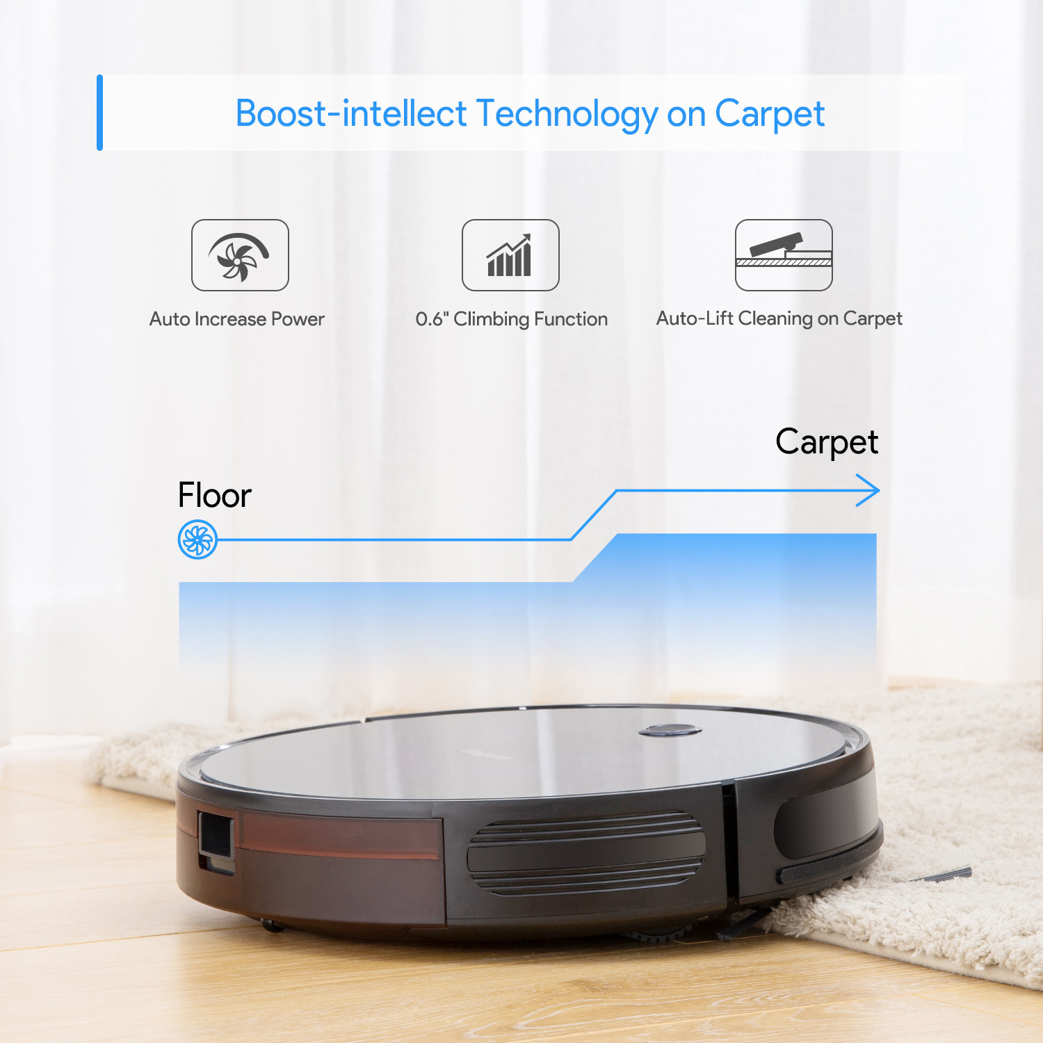 Bagotte BG600 Max Floor Machine Sweeping Intelligent Automatic Charging Wholesale Home Carpet Smart Floor Mopping Robot Cleaner