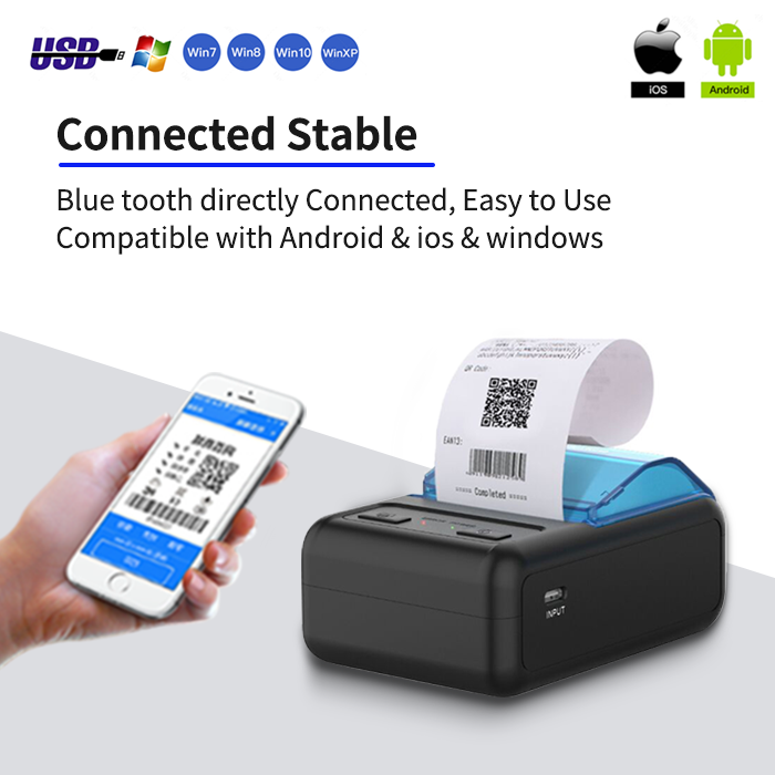 MHT-P11 58mm mini handheld  bluetooth portable mobile thermal receipt printer