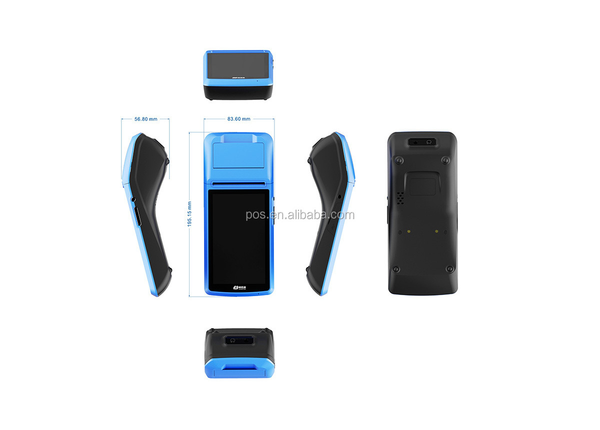 MHT-M1 Milestone handheld android pos terminal wireless android pos with thermal printer nfc pos machine