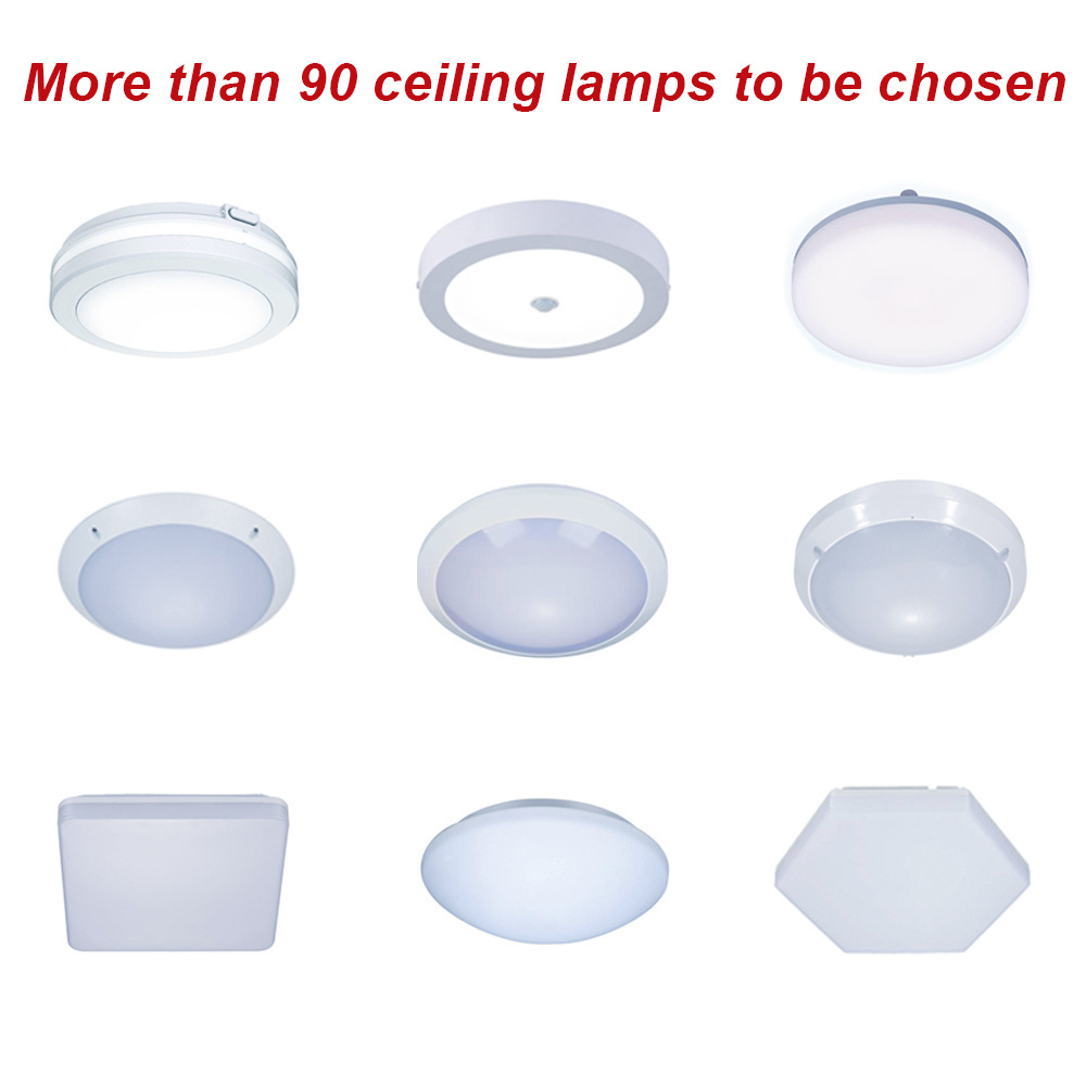 12W indoor IP54 waterproof outdoor surface mounted round led ceiling light fixtures for bathroom