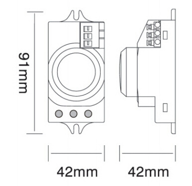 5.8GHz 220V ON/OFF Microwave Sensor,  Radar detector, Microwave Motion Sensor Light Switch