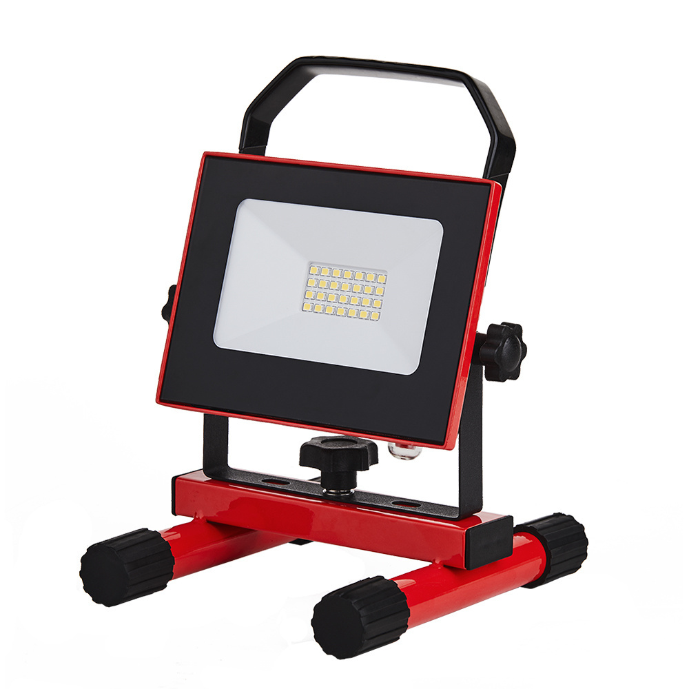 CE Rohs 20w Portable Rechargeable Cordless LED Work Light FloodLight IP65 Waterproof Emergency Flood light with Stand