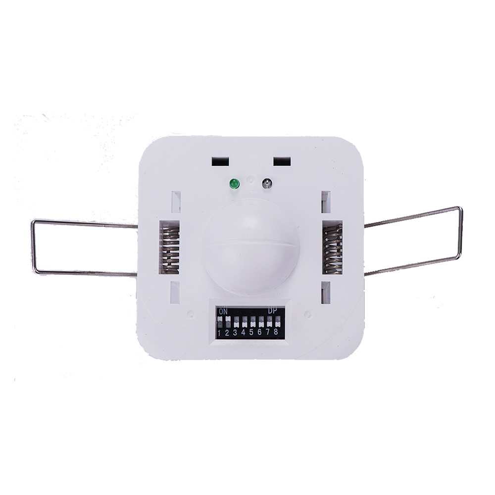 1200W Ceiling recessed mounted microwave motion sensor, embedded mounted microwave sensor light switch