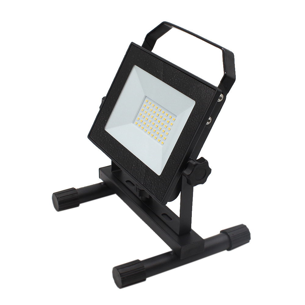 CE Rohs 20w Portable Rechargeable Cordless LED Work Light FloodLight IP65 Waterproof Emergency Flood light with Stand