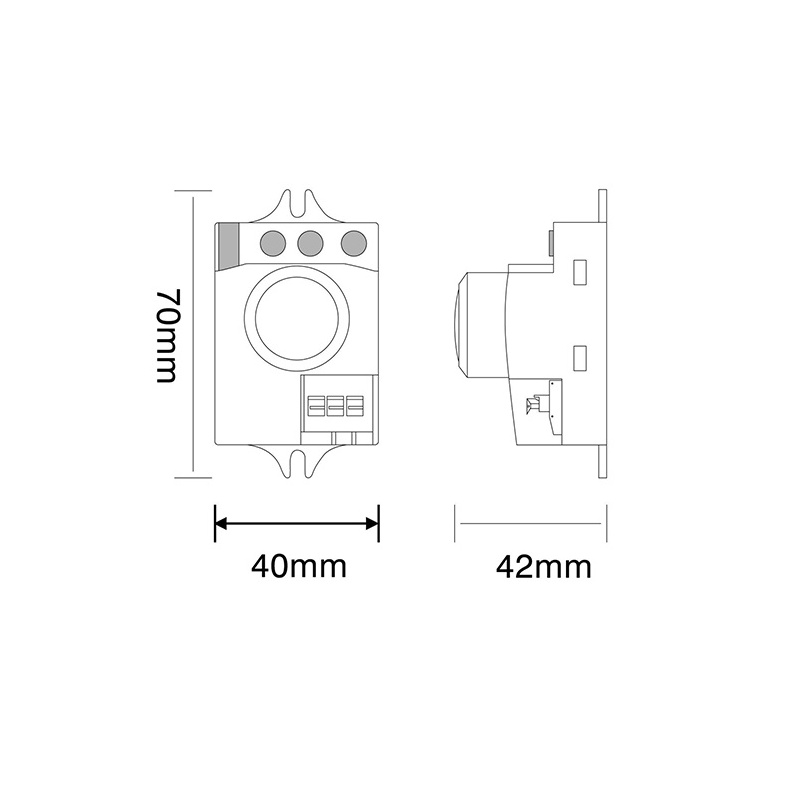 radar  motion sensor sensor switch connect with light