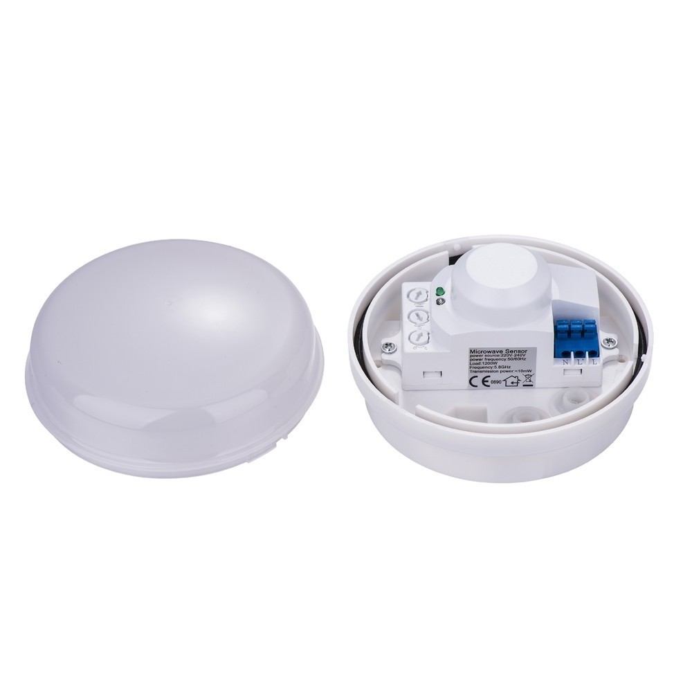 IP65 Waterproof HF Motion Detector Outdoor Ceiling Mounted Microwave Motion Sensor for Light Control