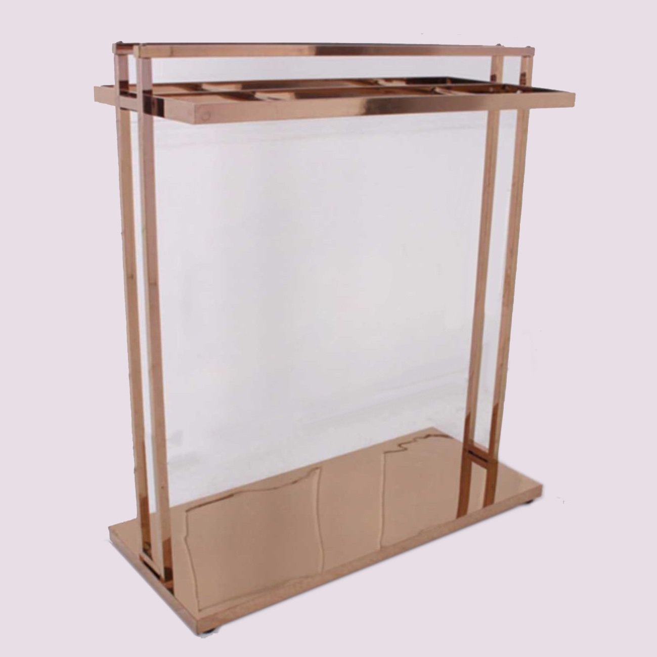 Gold color rose gold color garment racks for showrooms garment  rack clothes