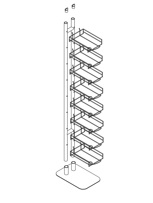 Floor Standing Hat Display Rack