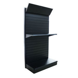 Customized Retail Store Slatwall Stand Metal Floor Display Rack shoe display shelves for shop