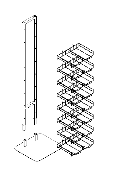 Floor Standing Hat Display Rack