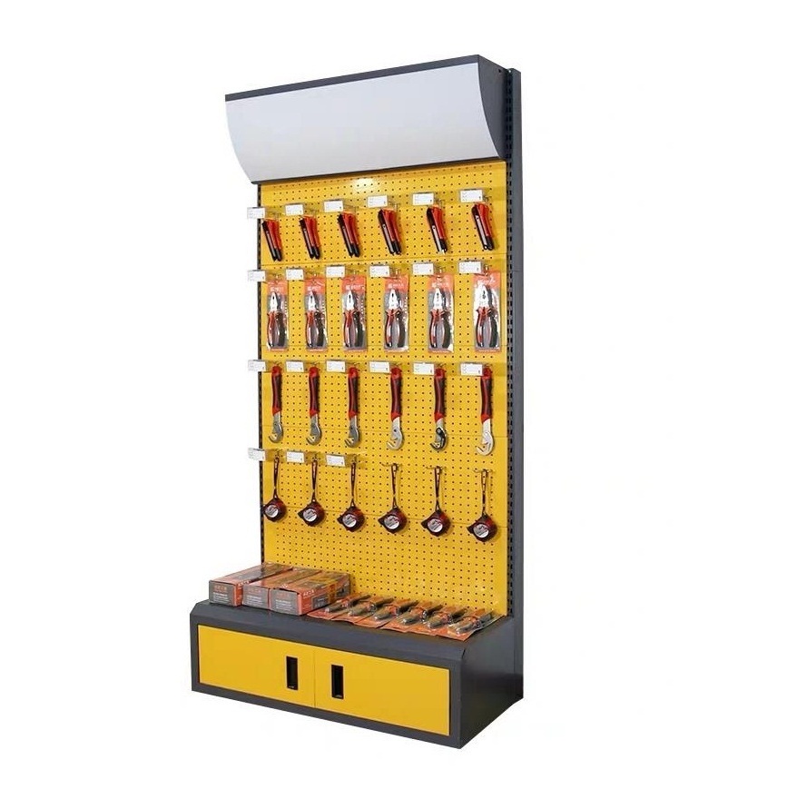 Popular modern metal pegboard display rack for power tool display stand