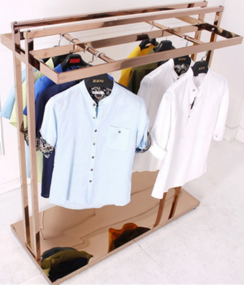 Retail store fixtures buy clothing racks wall clothing racks gold clothing rack