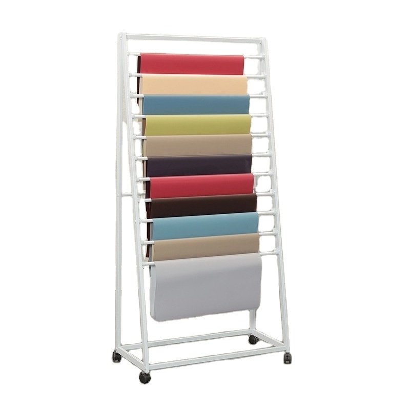 Customized Retail Metal Tapestry floor Display Rack for Carpet,Ribbon,Wrapping Paper