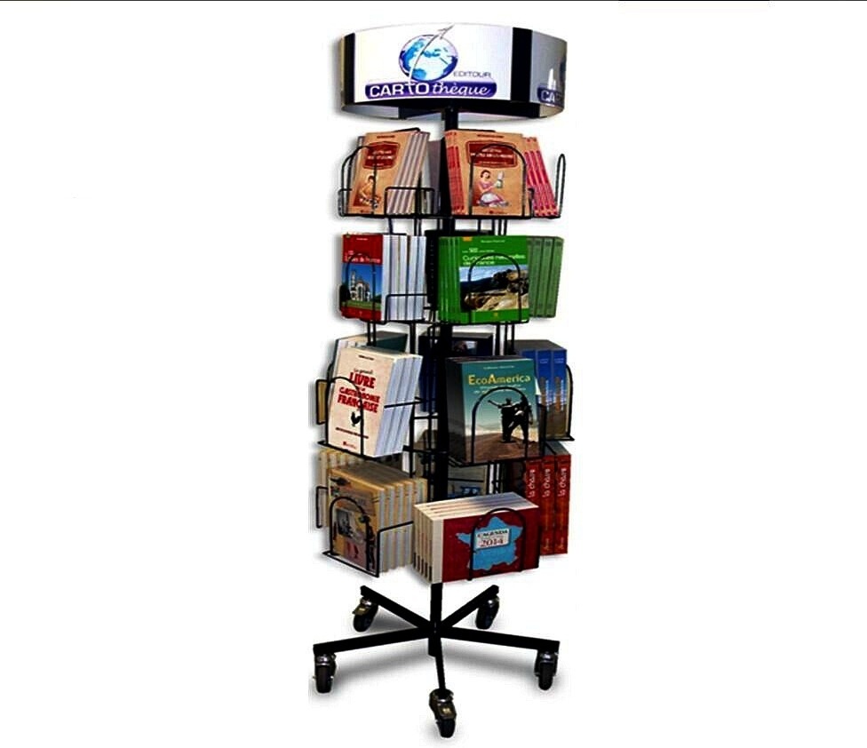 4 Tier  Wire Floor Spinner Display Rack tier shoe rack