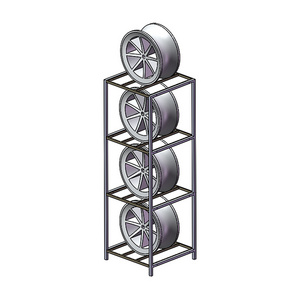 Metal Display Frame Car Retail Store Steel Wheel Rim Rack Display Stand