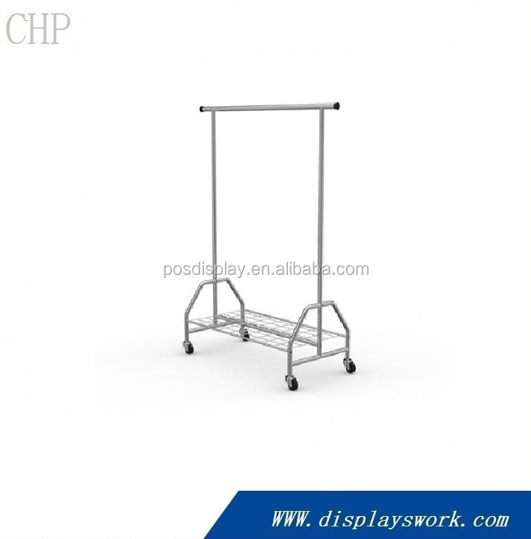 hanging clothes display stand for shop,clothing display racks garment display rack