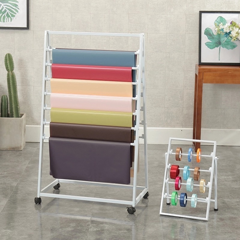 Customized Retail Metal Tapestry floor Display Rack for Carpet,Ribbon,Wrapping Paper