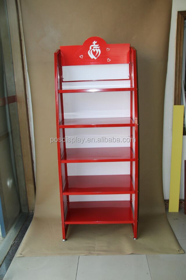 high quality floor standing car battery display with wheels rack