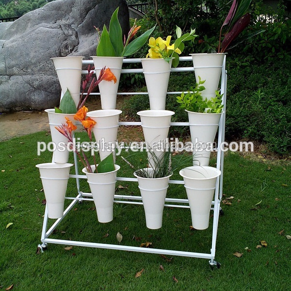 Metal flower display stand for florist flower stand shop display rack for flowers