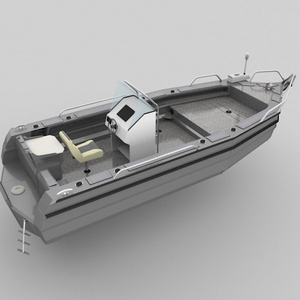 6m outboard aluminum center console fishing boat with hardtop