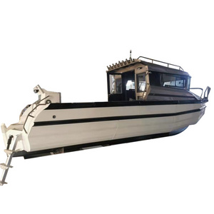 Australian designed 25ft alloy fishing boat Aluminium plate cabin boats with pontoon tubes