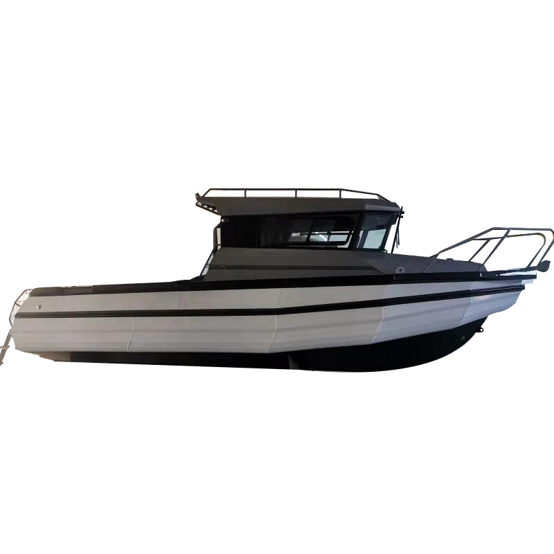 Australian designed 25ft alloy fishing boat Aluminium plate cabin boats with pontoon tubes