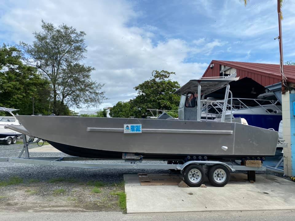 8m working barge 2.5t cargo boat small aluminium landing craft