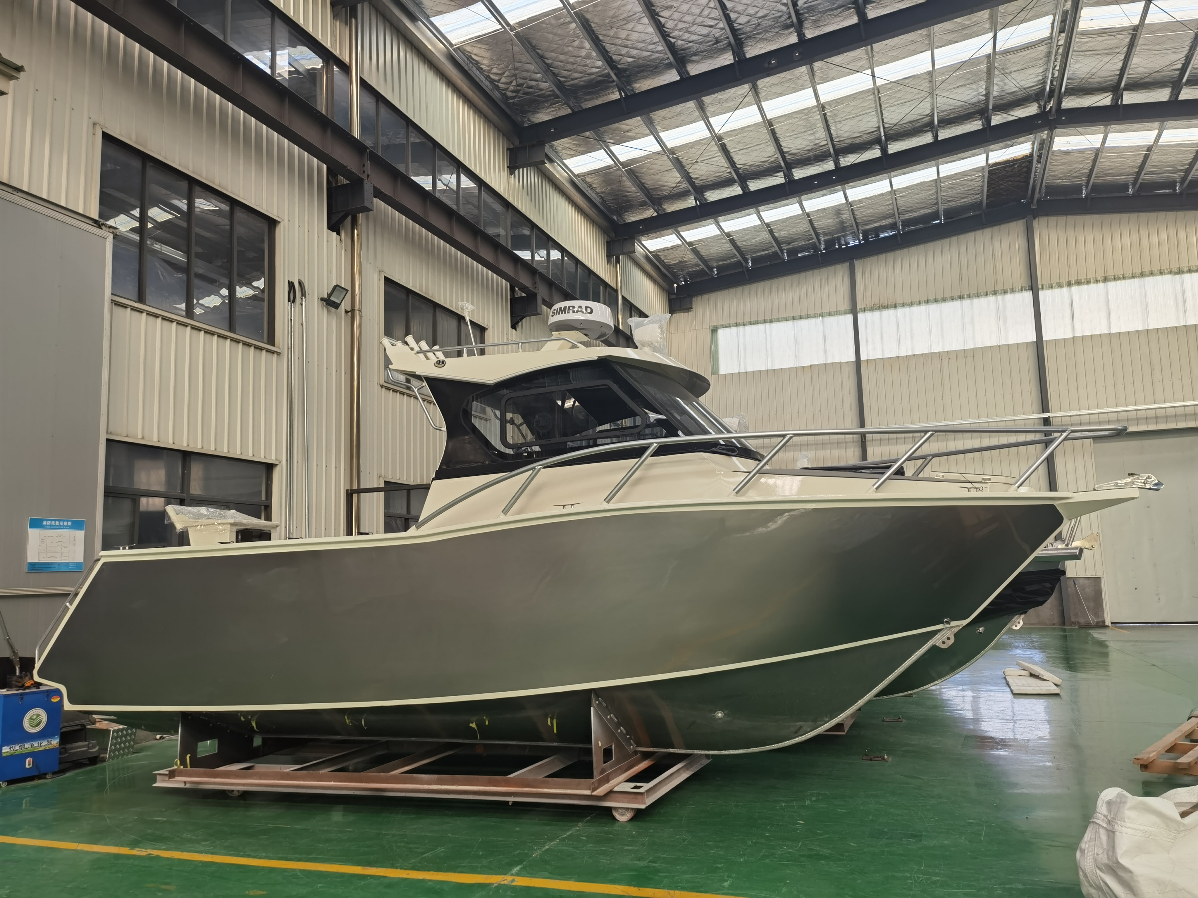 Manufacture 7.5m 26 ft fishing aluminum boat cheap factory speed yacht center console fishing boat