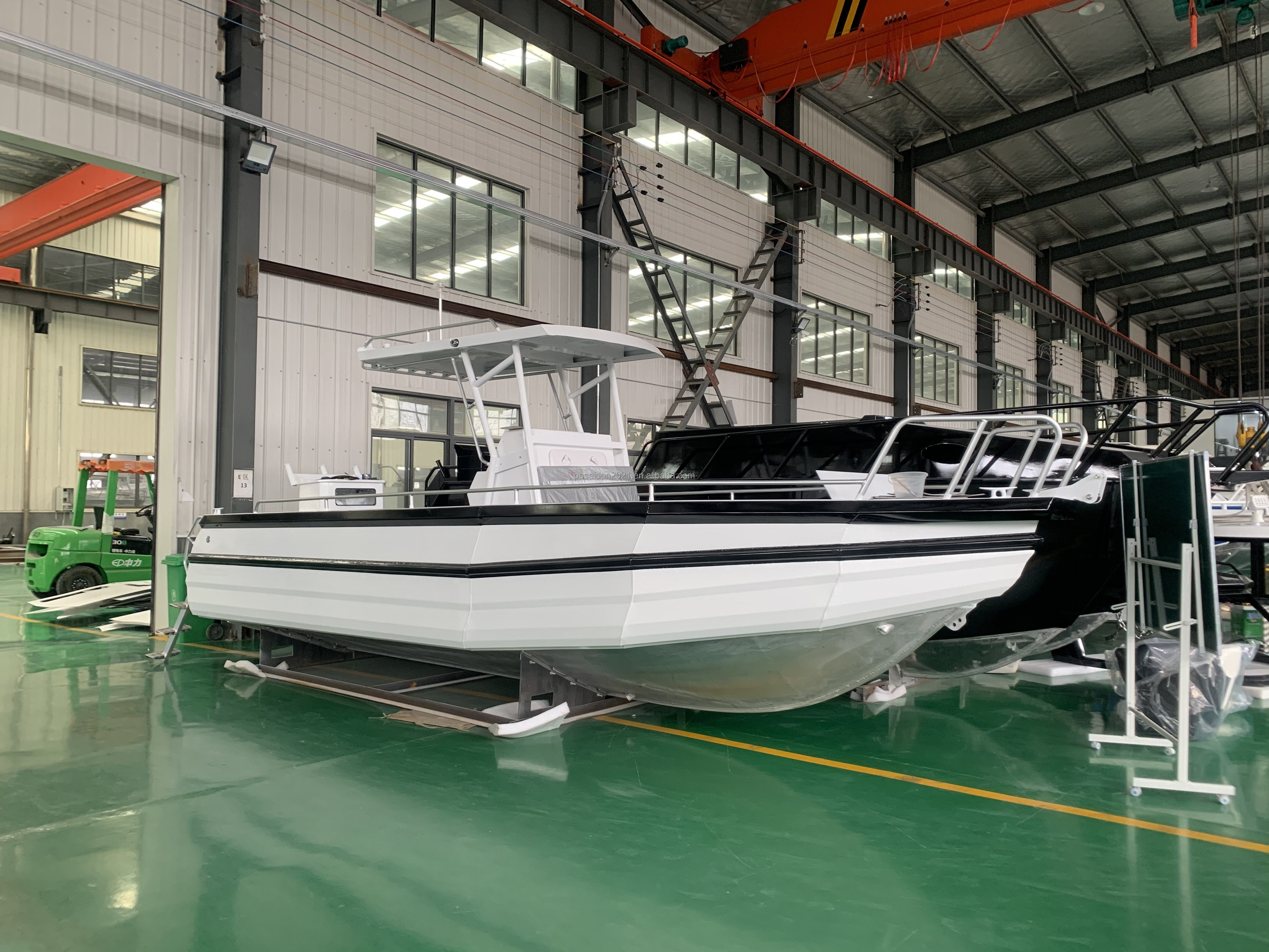 7.5m 24ft outboard aluminum center console speed boata with hardtop for salt water fishing boat  for sale malaysia