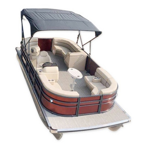 21ft/6.4m twin hull pontoon boat aluminum Leisure boat 2022