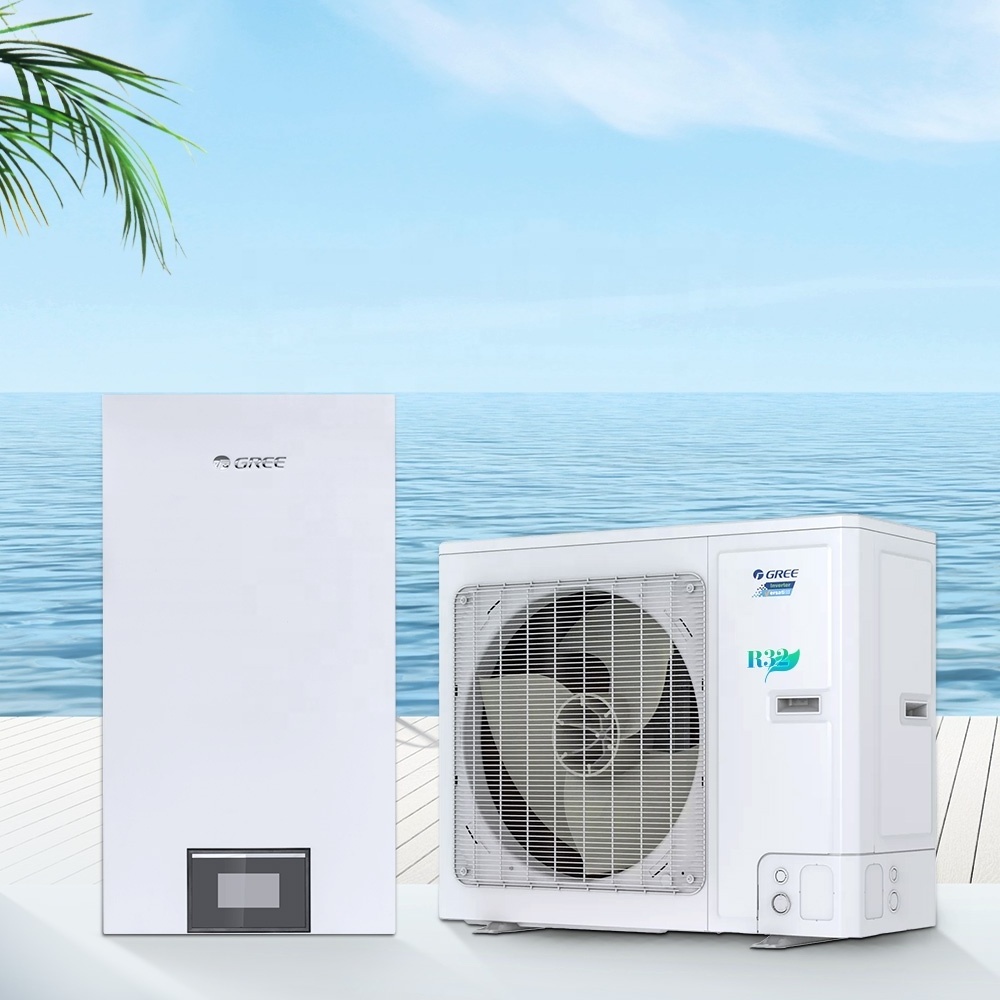 Gree Split Type Heat Pump Air Conditioner Air to Water R32 R290 Warmepumpe Swimming Pool Water Heater