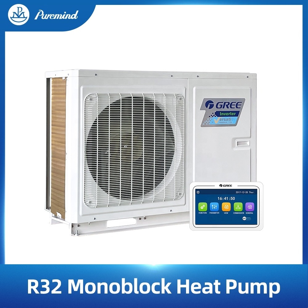 Puremind Air To Water Heat Pump Water Heaters R32 R290 Monoblock 8KW 10KW 14KW Water Heating Air Cooling EU Pompe a Chaleur